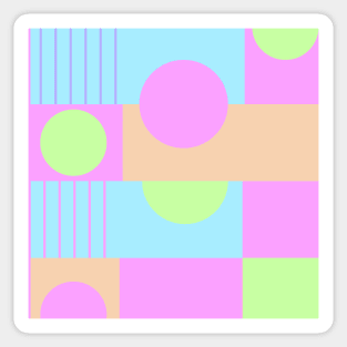 pastel geometry Sticker